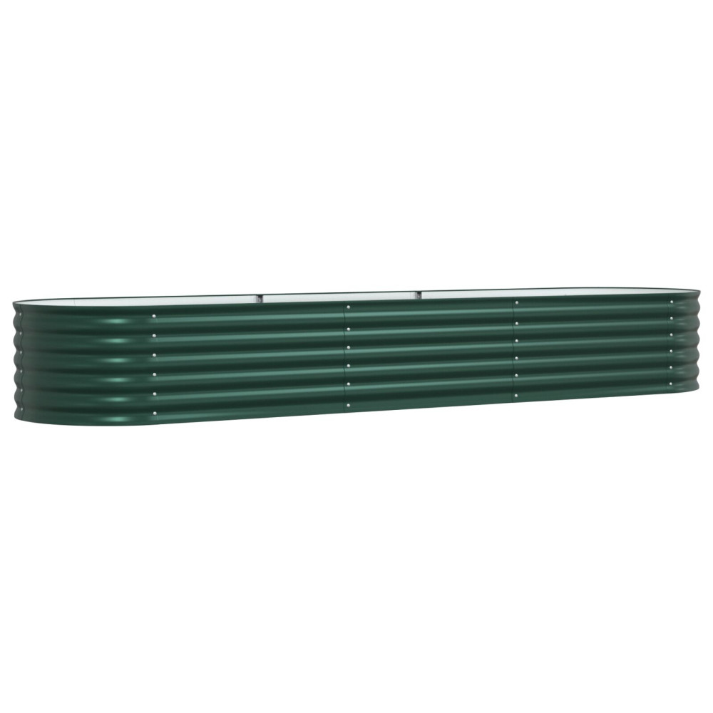 Produktbild för Höjd bädd Grön 320 x 80 x 44 cm Stål