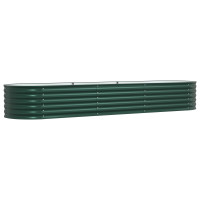 Produktbild för Höjd bädd Grön 320 x 80 x 44 cm Stål