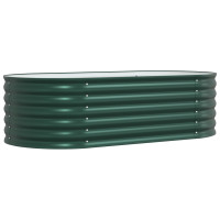 Produktbild för Höjd bädd Grön 160 x 80 x 44 cm Stål
