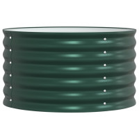 Produktbild för Höjd bädd Grön 80 x 80 x 44 cm Stål