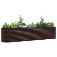 Produktbild för Höjd bädd Brun 400 x 80 x 81 cm Stål