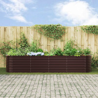 Produktbild för Höjd bädd Brun 400 x 80 x 81 cm Stål
