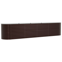Produktbild för Höjd bädd Brun 400 x 80 x 81 cm Stål