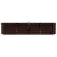 Produktbild för Höjd bädd Brun 400 x 80 x 81 cm Stål