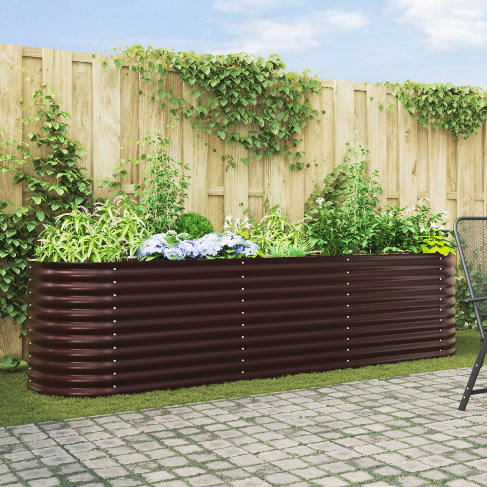 Produktbild för Höjd bädd Brun 320 x 80 x 81 cm Stål