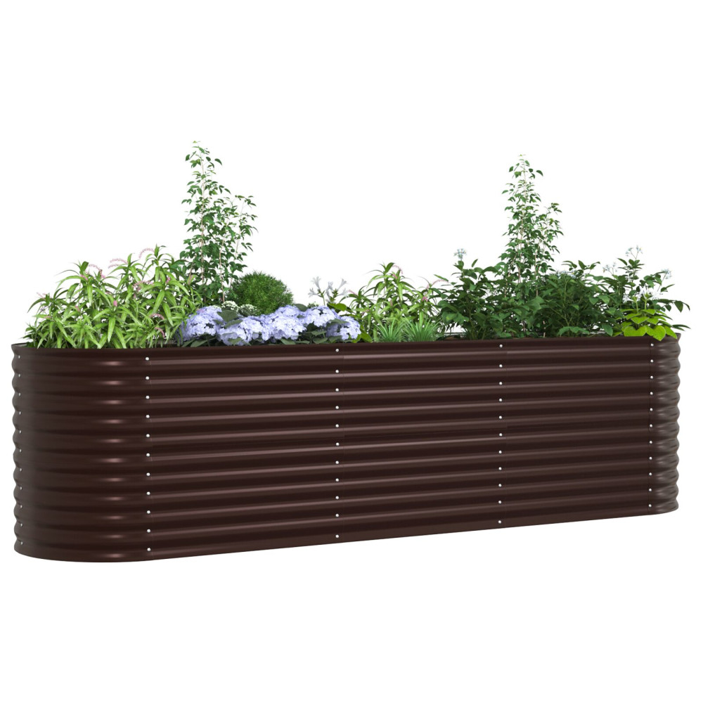 Produktbild för Höjd bädd Brun 320 x 80 x 81 cm Stål