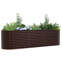 Produktbild för Höjd bädd Brun 320 x 80 x 81 cm Stål