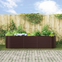Produktbild för Höjd bädd Brun 320 x 80 x 81 cm Stål