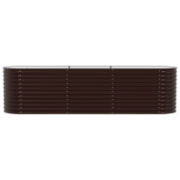 Produktbild för Höjd bädd Brun 320 x 80 x 81 cm Stål