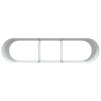 Produktbild för Höjd bädd Brun 320 x 80 x 81 cm Stål