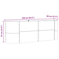 Produktbild för Höjd bädd Brun 240 x 80 x 81 cm Stål