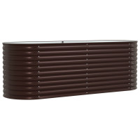 Produktbild för Höjd bädd Brun 240 x 80 x 81 cm Stål