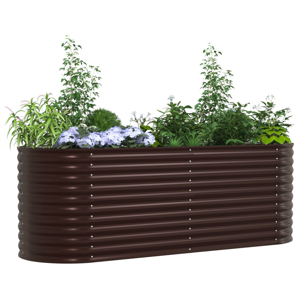 Produktbild för Höjd bädd Brun 240 x 80 x 81 cm Stål