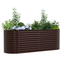 Produktbild för Höjd bädd Brun 240 x 80 x 81 cm Stål