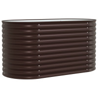 Produktbild för Höjd bädd Brun 160 x 80 x 81 cm Stål