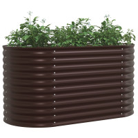 Produktbild för Höjd bädd Brun 160 x 80 x 81 cm Stål