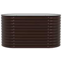 Produktbild för Höjd bädd Brun 160 x 80 x 81 cm Stål