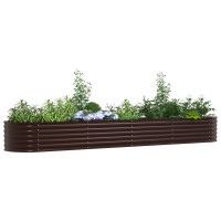 Produktbild för Höjd bädd Brun 400 x 80 x 44 cm Stål