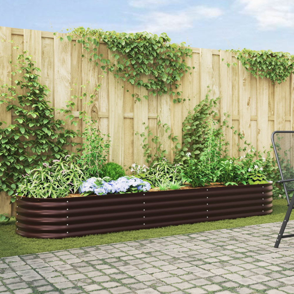 Produktbild för Höjd bädd Brun 320 x 80 x 44 cm Stål