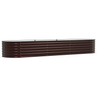 Produktbild för Höjd bädd Brun 320 x 80 x 44 cm Stål