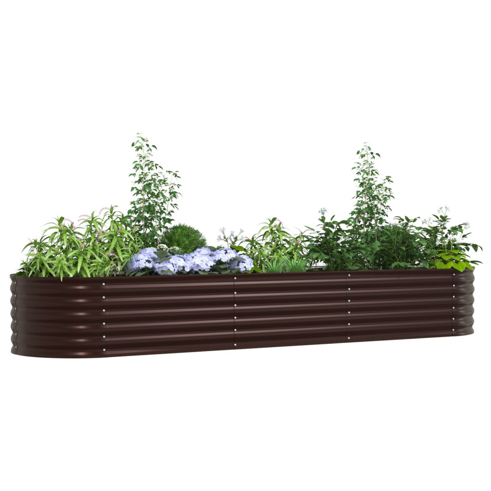 Produktbild för Höjd bädd Brun 320 x 80 x 44 cm Stål