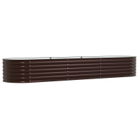 Produktbild för Höjd bädd Brun 320 x 80 x 44 cm Stål
