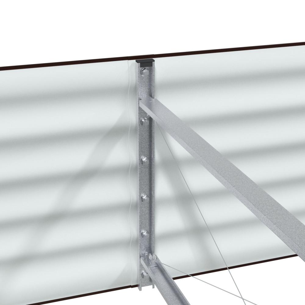 Produktbild för Höjd bädd Brun 320 x 80 x 44 cm Stål