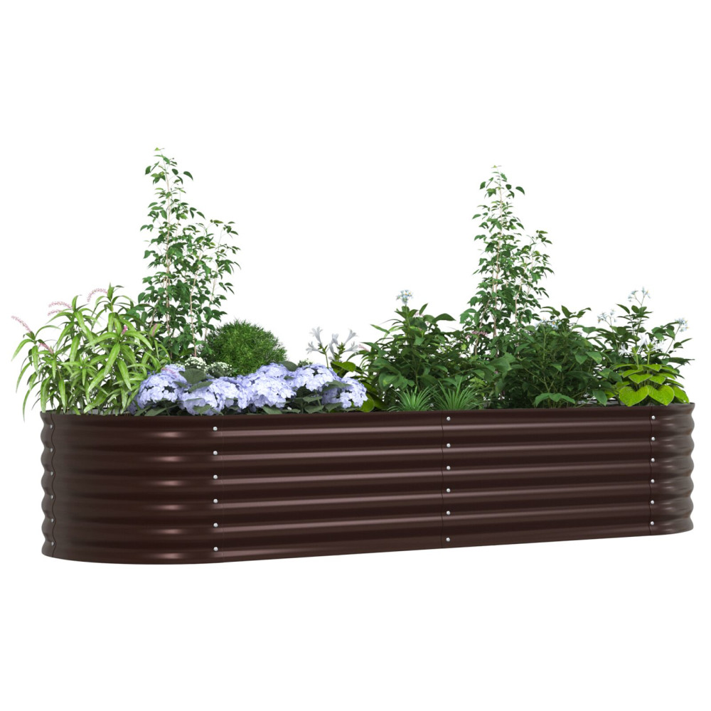 Produktbild för Höjd bädd Brun 240 x 80 x 44 cm Stål