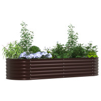 Produktbild för Höjd bädd Brun 240 x 80 x 44 cm Stål