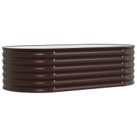 Produktbild för Höjd bädd Brun 160 x 80 x 44 cm Stål