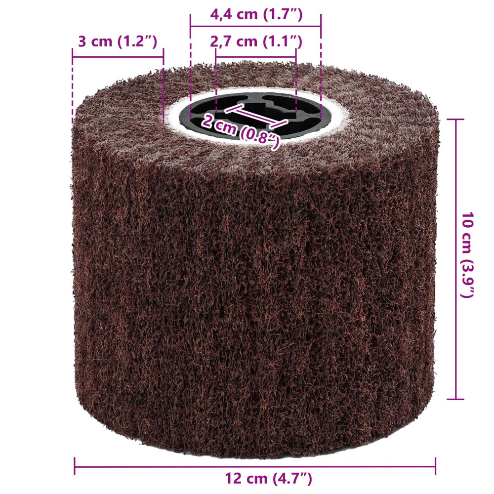 Produktbild för Sandskivor 3 pcs Brun 12 x 12 x 10 cm Syntetisk fiber