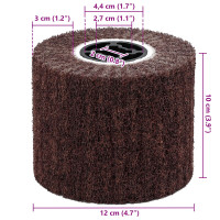 Produktbild för Sandskivor 3 pcs Brun 12 x 12 x 10 cm Syntetisk fiber