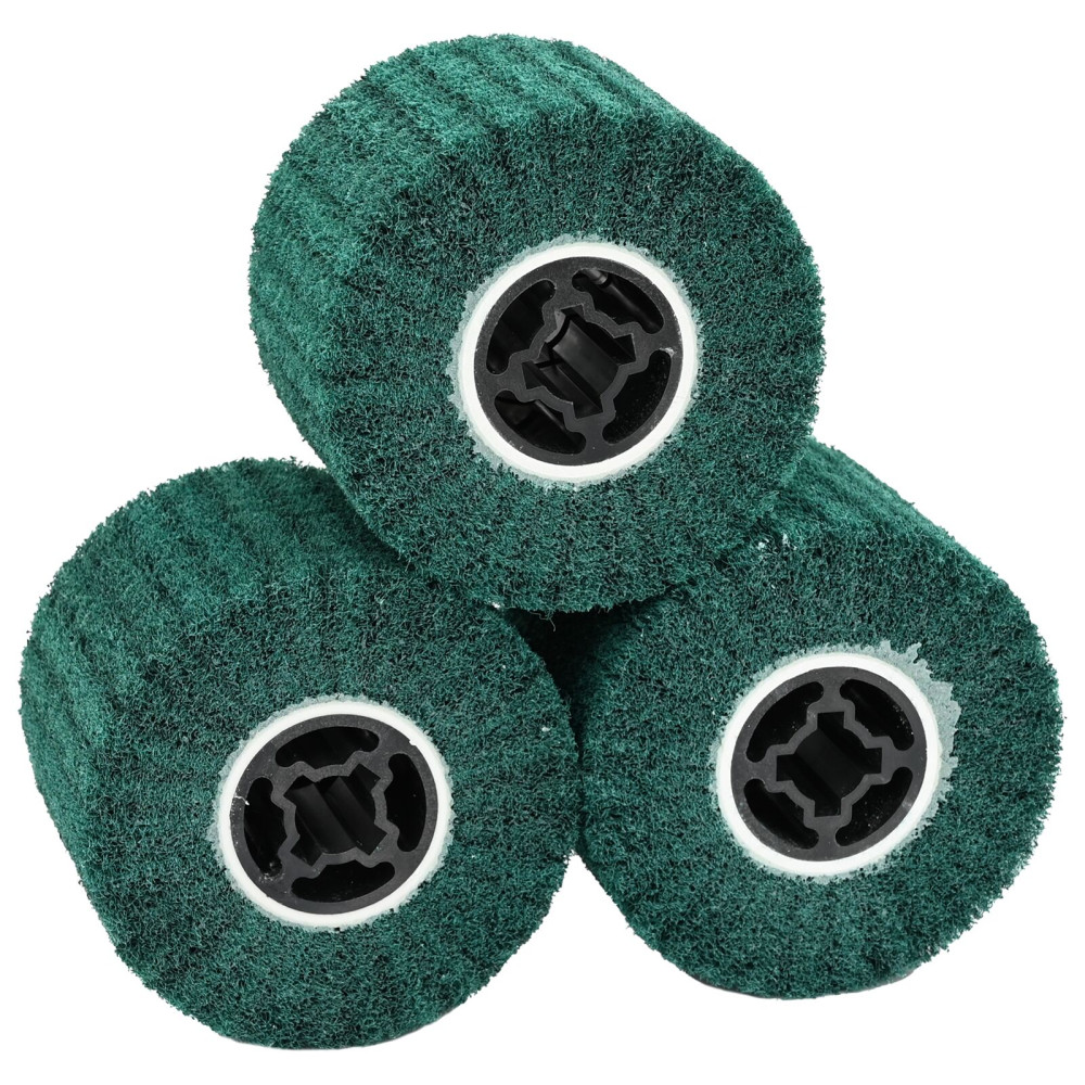 Produktbild för Sandskivor 3 pcs Grön 12 x 12 x 10 cm Syntetisk fiber