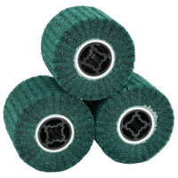 Produktbild för Sandskivor 3 pcs Grön 12 x 12 x 10 cm Syntetisk fiber