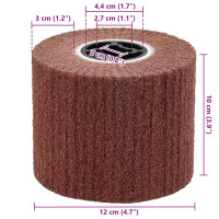 Produktbild för Sandskivor 3 pcs Brun 12 x 12 x 10 cm Syntetisk fiber