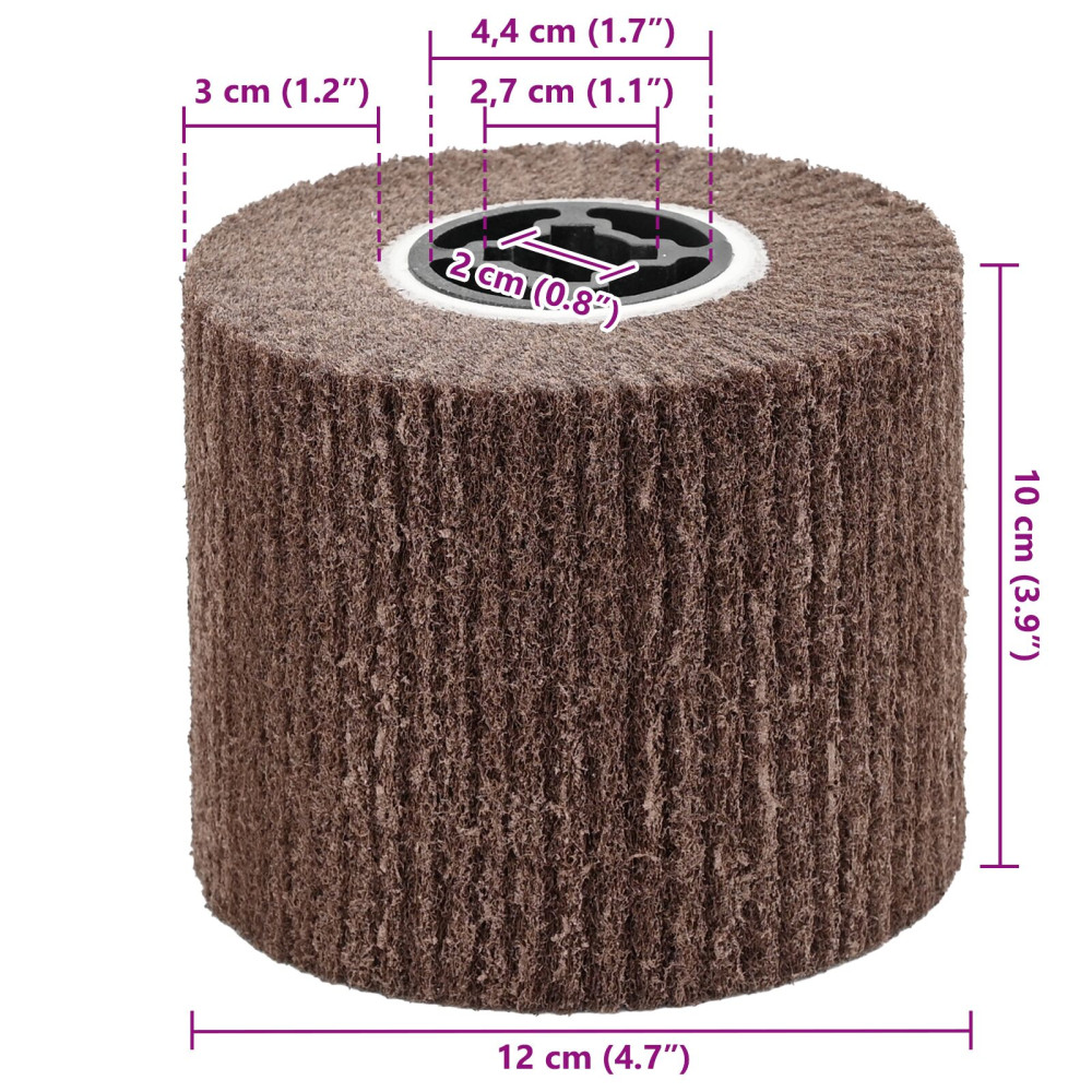 Produktbild för Sandskivor 3 pcs Brun 12 x 12 x 10 cm Syntetisk fiber