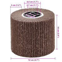 Produktbild för Sandskivor 3 pcs Brun 12 x 12 x 10 cm Syntetisk fiber