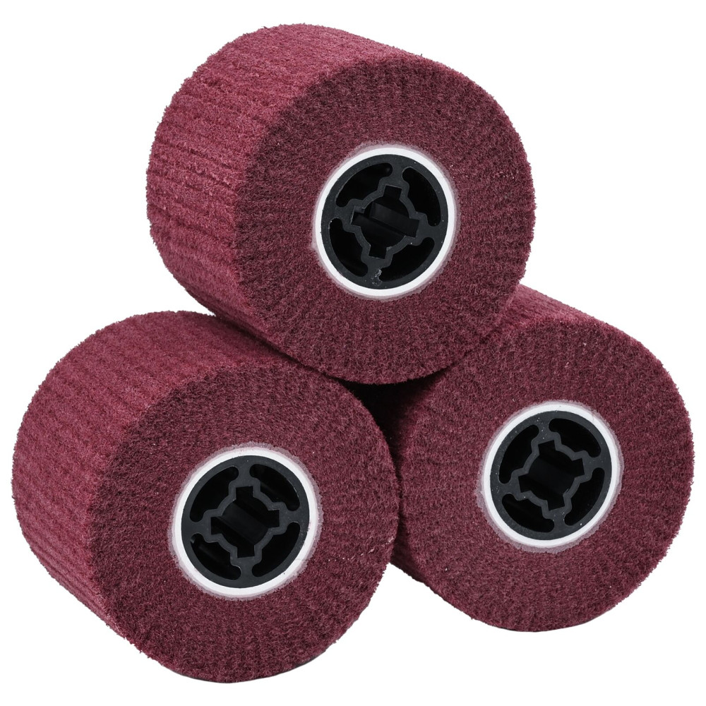 Produktbild för Sandskivor 3 pcs Röd 12 x 12 x 10 cm Syntetisk fiber
