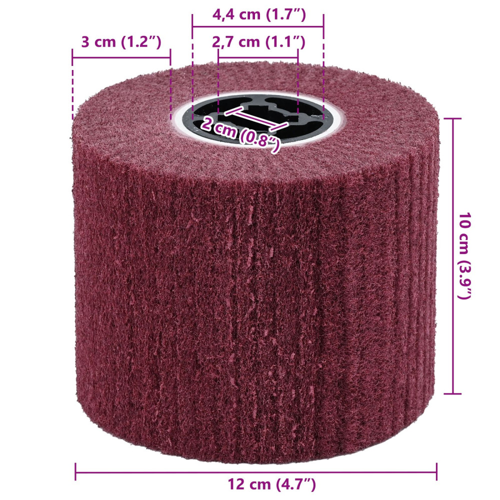 Produktbild för Sandskivor 3 pcs Röd 12 x 12 x 10 cm Syntetisk fiber