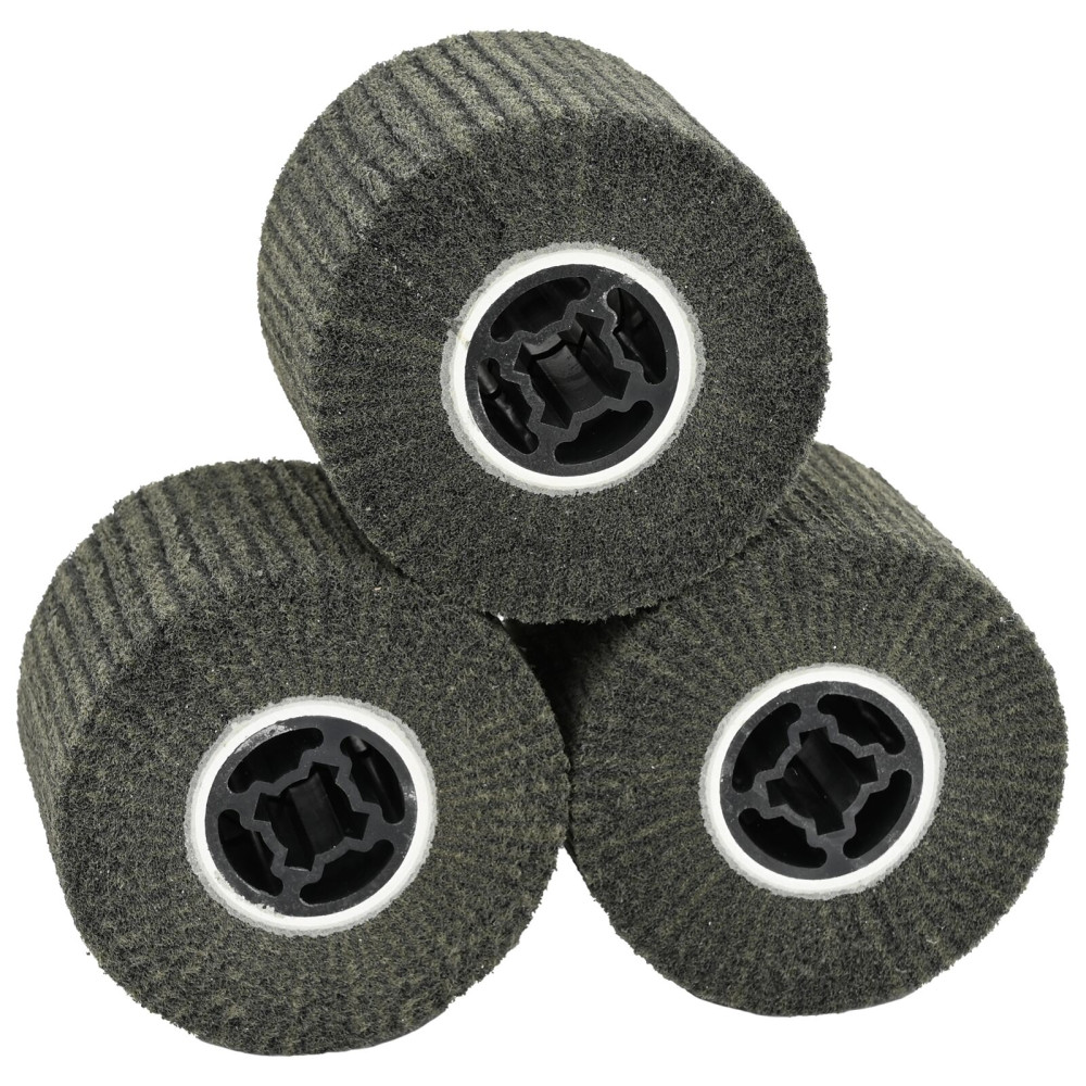 Produktbild för Sandskivor 3 pcs Svart 12 x 12 x 10 cm Syntetisk fiber