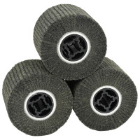 Produktbild för Sandskivor 3 pcs Svart 12 x 12 x 10 cm Syntetisk fiber