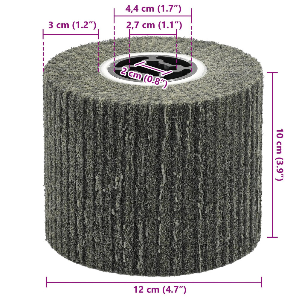 Produktbild för Sandskivor 3 pcs Svart 12 x 12 x 10 cm Syntetisk fiber