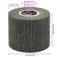 Produktbild för Sandskivor 3 pcs Svart 12 x 12 x 10 cm Syntetisk fiber