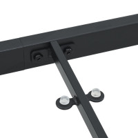 Produktbild för Trädgårdsbord Svart 200 x 80 x 73 cm Metall