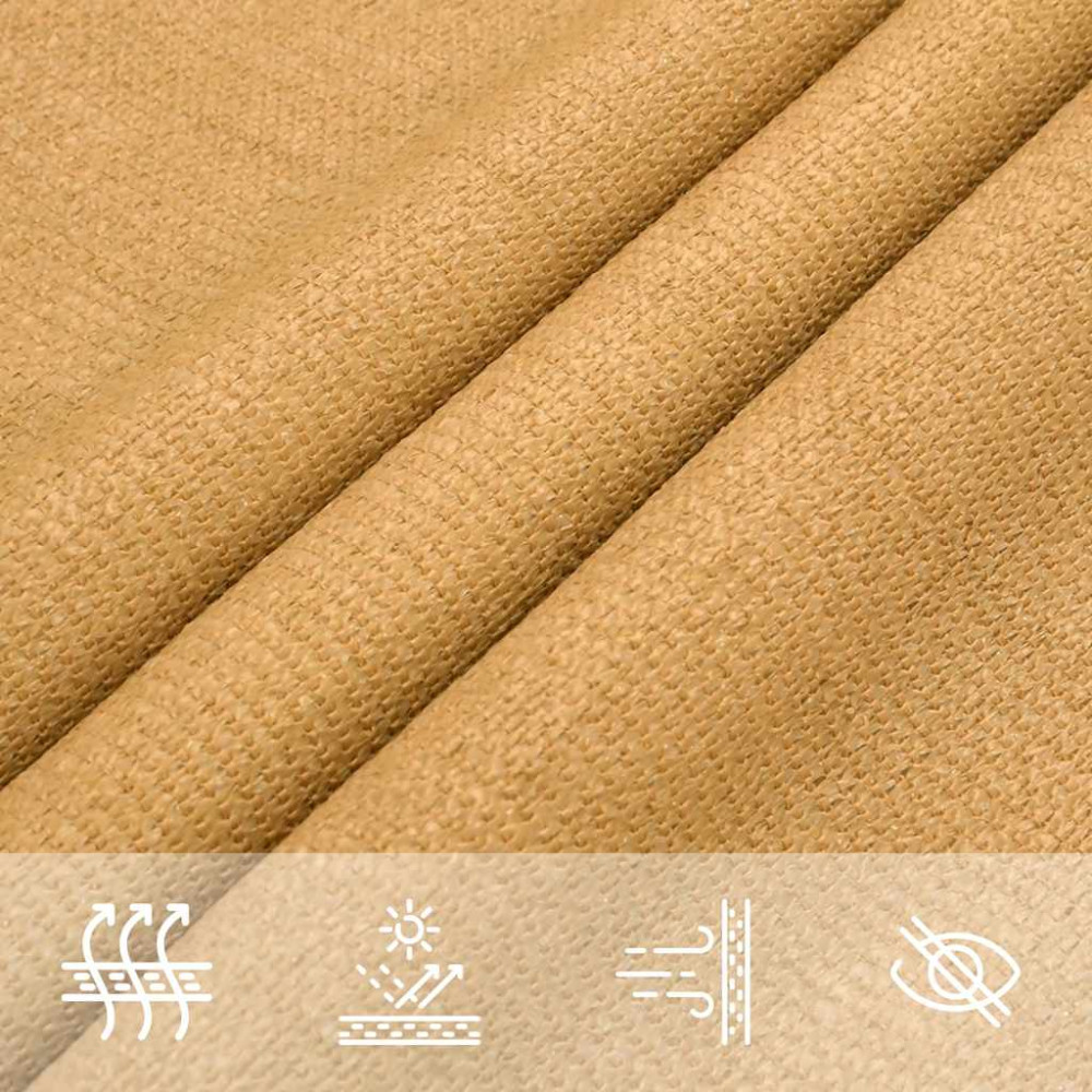 Produktbild för Solsegel 160 g/m² triangulär sand 3,6x3,6x3,6 m HDPE