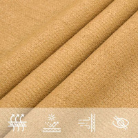 Produktbild för Solsegel 160 g/m² triangulär sand 3,6x3,6x3,6 m HDPE