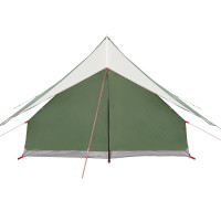 Produktbild för Familjetält med tak Grön och Vit 256 x 256 x 185 cm