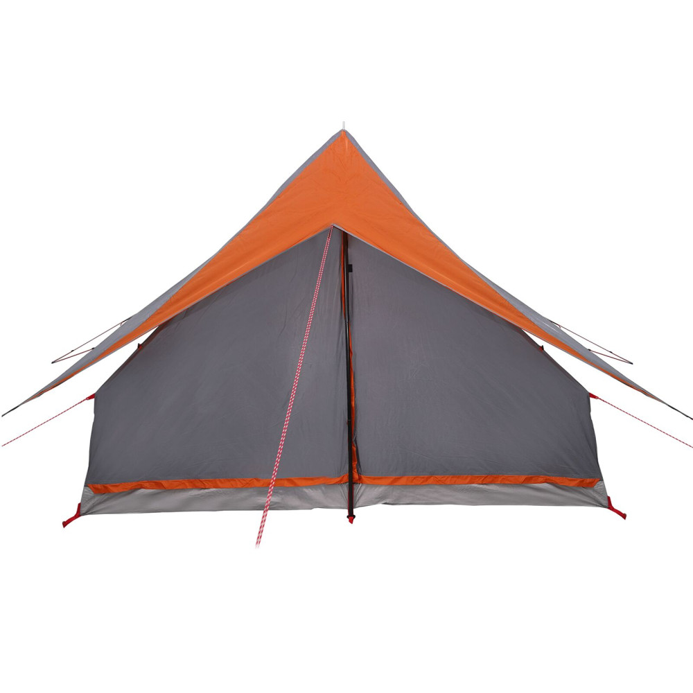Produktbild för Familjetält med tak Grå och orange 256 x 256 x 185 cm