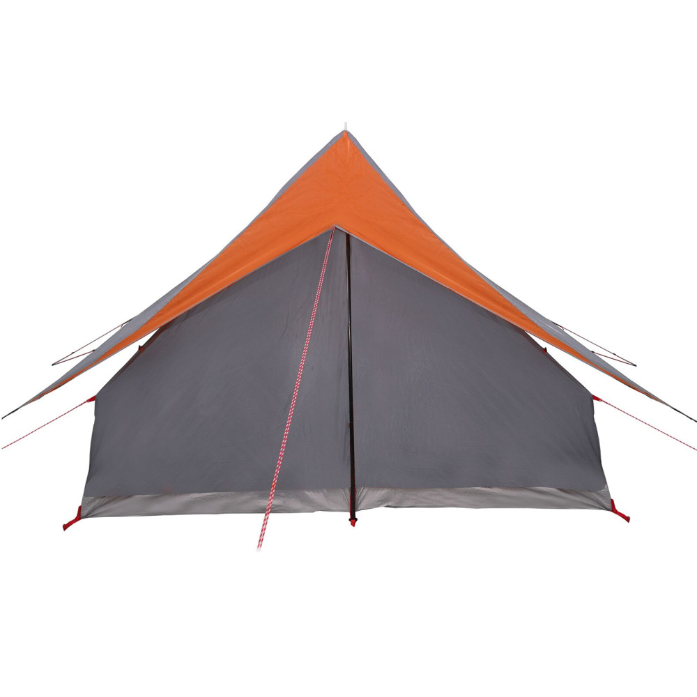 Produktbild för Familjetält med tak Grå och orange 256 x 256 x 185 cm