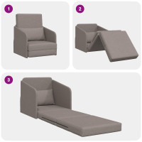 Produktbild för Soffsäng Taupe 65 x 80 x 83 cm tyg